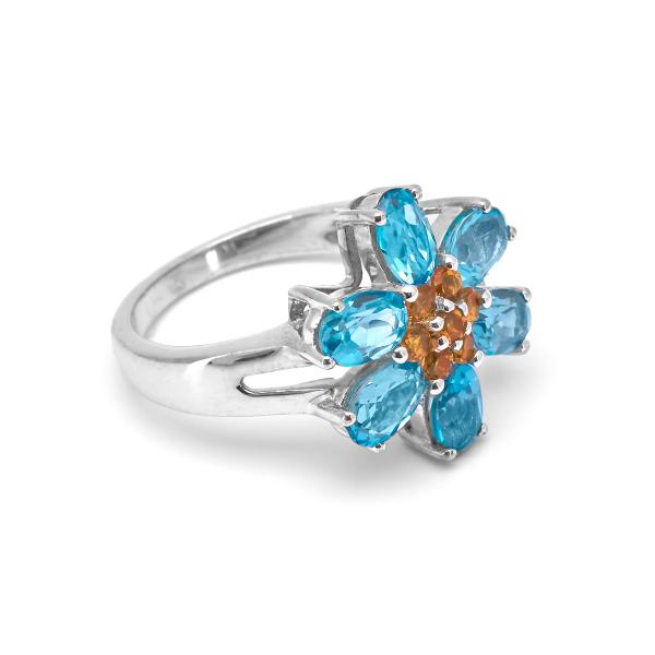 Silver Ring topaze Acaciane